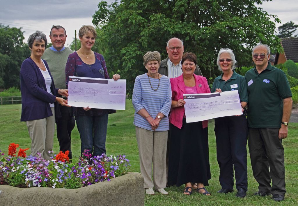 Hankelow Amenities Group donates &pound;500 to charity from the proceeds of the June 2011 Village Fete